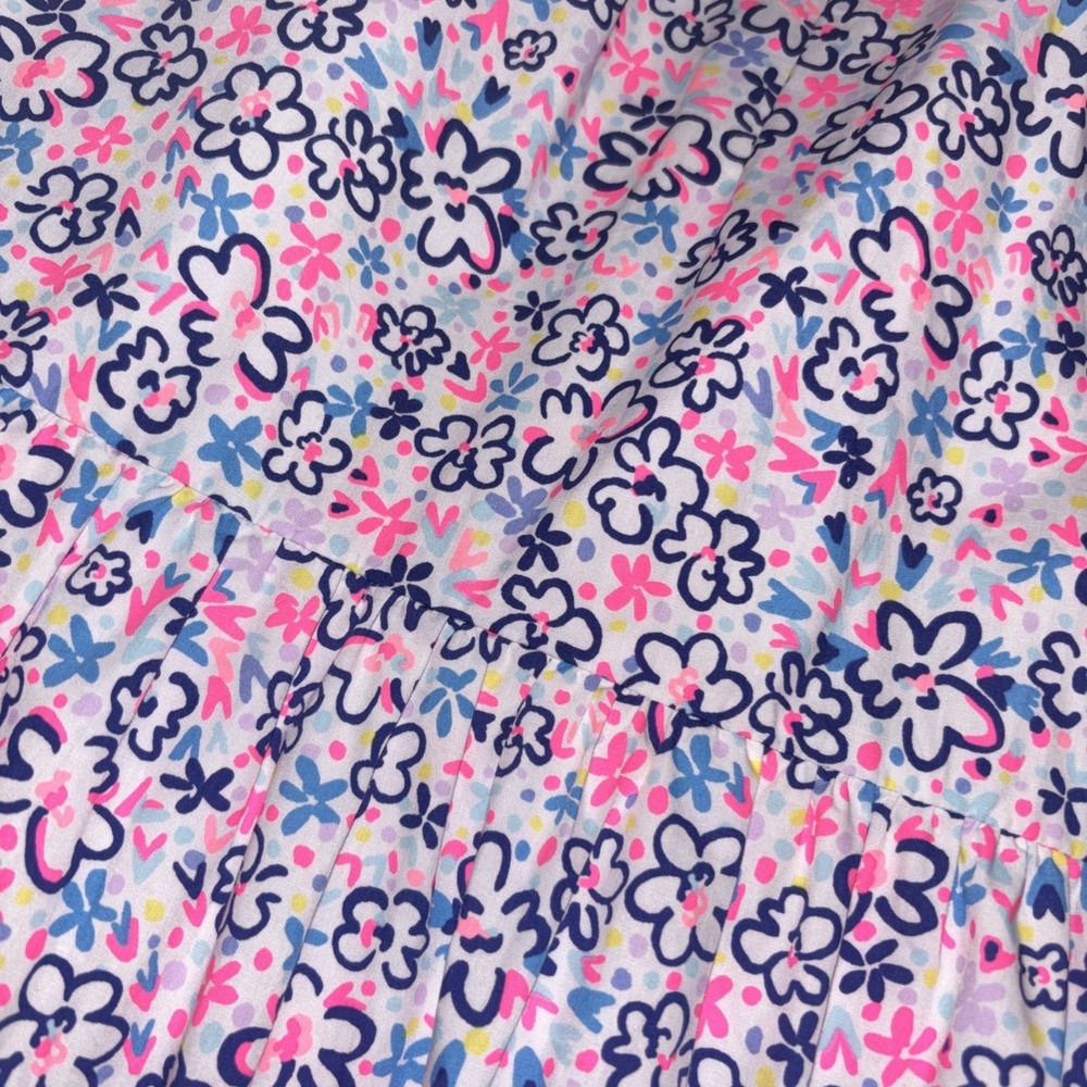 Lilly Pulitzer Novella Tiered Dress Sz M Multi Sun Resort Travel Lined Cotton - Picture 12 of 12